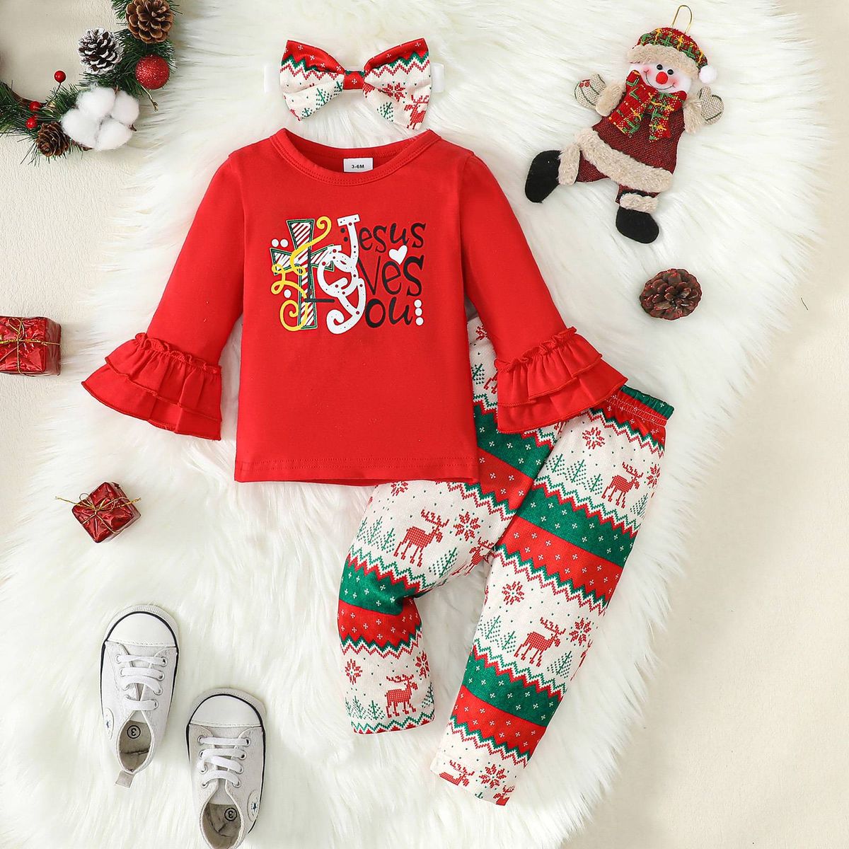 Kids’ Clothing Baby Girl Christmas Holiday Suit_viptrois.com