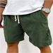 Summer 2025 Fashion Men's Mid Waist Lace-Up Corduroy Casual Sport Shorts S-5XL_viptrois.com