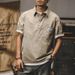 American Casual Loose T-shirt Short Summer Pure Cotton New Trendy Brand Men's Shirt Collar Half Sleeved Top_viptrois.com
