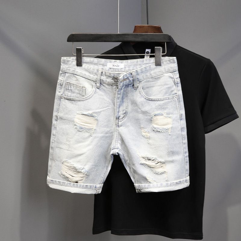 Men's Clothing Loose Shorts Fashionable Simple Shorts New Men's Casual Jeans_viptrois.com