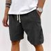 2025 European And American Foreign Trade New Men's Summer Casual Drawstring Corduroy Retro Shorts For Casual Wear_viptrois.com