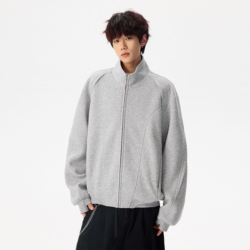 Me's Jacket 2025 Sprig Ad Autum New Tredy Casual Fashio Sports Loose Decostructed Desig Stad Collar Coat For_viptrois.com