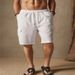 Men's Multi-Pocket Cargo Shorts - Linen-Cotton Blend Drawstring Waist Casual Outdoor Shorts For Summer_viptrois.com