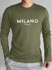 Men's Long Sleeved Round Neck Black T-shirt Top Loose 100 Cotton Tops_viptrois.com