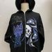 Y2K Aesthetic Zip-Up Hoodie With Rhinestone Details - Fleece-Lined Oversized Streetwear Jacket For Men & Women (Black, S-XXXL)_viptrois.com