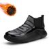 Men's Winter Snow Boots With Fleece Lining - Thick Sole Slip-On Casual Shoes For Teens & Adults - Waterproof High-Top Warm Boots_viptrois.com