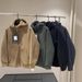 Heavy 620g! Basic Double-sided Fleece Hooded Couple Jacket_viptrois.com