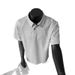 boy American Style Regular Shoulder Short Polo Shirt Men Summer Heavyweight Youth T-Shirt Turn-Down Collar Raglan_viptrois.com