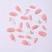 Wear High End Nails Ins Style French Almond Nails Shell Nail Art Pieces Detachable Nail Pieces 24 Pieces_viptrois.com