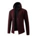 Loom Cross-Border Winter Hooded Foreign Trade Simple Long-Sleeve Knitted Sweater Jacket European And American Youth_viptrois.com