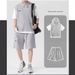 Men's Clothing Waffle Short Sleeved Sports Suit For Men In Spring And Summer With Hooded T Shirt And Shorts, Two Piece Set, Handsome Men's Clothing_viptrois.com
