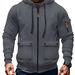 Men's Zip-Up Hoodie With Multiple Pockets – Lightweight Pullover For Casual & Outdoor Wear (White, Black, Navy, Army Green & More) – S To Xxxl_viptrois.com