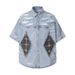 Men's Clothing Retro Distressed Dirty Ripped Deconstructed Shoulder Pad Denim Suit For Men And Women Street Trend Jeans_viptrois.com