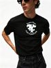 3 Pack Men's Oversized T-Shirts, 100% Cotton Crew Neck Casual Tees, Relaxed Fit Gothic "Family First" Monogram Print Design, Black White Grey_viptrois.com