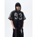 American-style Digital Zipper Hollow-out Hooded Jersey Men And Women, Summer Loose-fitting Short-sleeve_viptrois.com