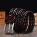 Men's Belts 4.0 Hand Woven Leather Belt Men's Fashion Retro Belt Breathable Pin Buckle Trouser Belt Hot Sale_viptrois.com