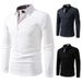 Unbeatable Quality 2024 Autumn And Winter New Men's Casual Floral Paisley Color Matching Lapel Long Sleeved Polo Shirt Men_viptrois.com