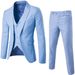 Men's Clothing Three Piece Groom Suit Four Seasons Korean Style Solid Color Slim Business Suit Men's Small Suit Dress Groom_viptrois.com