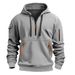 Pure 2025 Cross-Border Plus Size Men's Casual Sports Multi-Zip Arm Zipper Versatile Sweatshirt Pullover Hoodie_viptrois.com