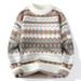 Men's Clothing Autumn Winter Casual Semi-Turtle Neck Sweater Knitwear - Breathable, Machine Washable, Jacquard Pattern, College Style, Multiple Colors_viptrois.com