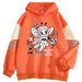 American Style Color Block Sweatshirt For Men, Loose Fit, Niche, Little Elf Print Pullover, Outerwear, Cool And Handsome_viptrois.com