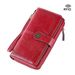 Retro Multi Function Anti Theft Brush Rfid Zipper Snap Button Large Capacity Long Women's Wallet Wallet Handbag_viptrois.com