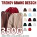 Men's Clothing Men's Heavyweight 350g Cotton Blend Crewneck Sweatshirt - Casual Solid Color Pullover Hoodie For Everyday Wear_viptrois.com