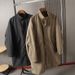 Men's Clothing Windproof Lined Long Trench Coat With Detachable Liner Lightweight Trench Coat With Detachable Liner - Windproof & Stylish For Spring_viptrois.com