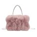 Women's Bags Plush Handbags For Women New Style Niche Crossbody Plush Bag Cloud Bag Diamond Chain Pleated Bag Trendy_viptrois.com