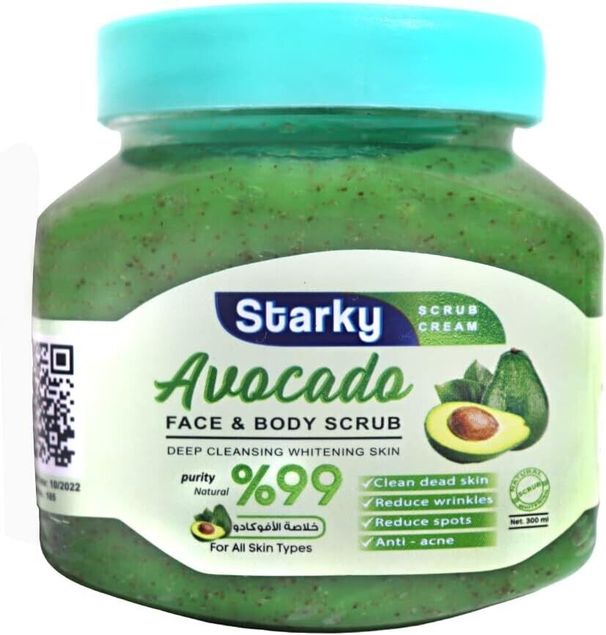 Starky Scrub Cream Body Scrub Whitening Skin With Avocado For All Skin Types-300_viptrois.com