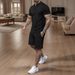 Men’s Jacquard Knit Polo Shirt – Casual Short-Sleeve Top For Summer (S-XXL, Black/Blue/Khaki/White/Pink)_viptrois.com