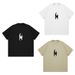 Original American Street Heavy-duty Small Neckline Simple Printed Short-sleeved Summer Men's And Women's Loose Trend Bottoming Shirt_viptrois.com