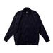 Unisex Cable Knit Sweater – Oversized Zip-Up Cardigan, Solid Color Long Sleeve Pullover (Black, Gray, Beige)_viptrois.com