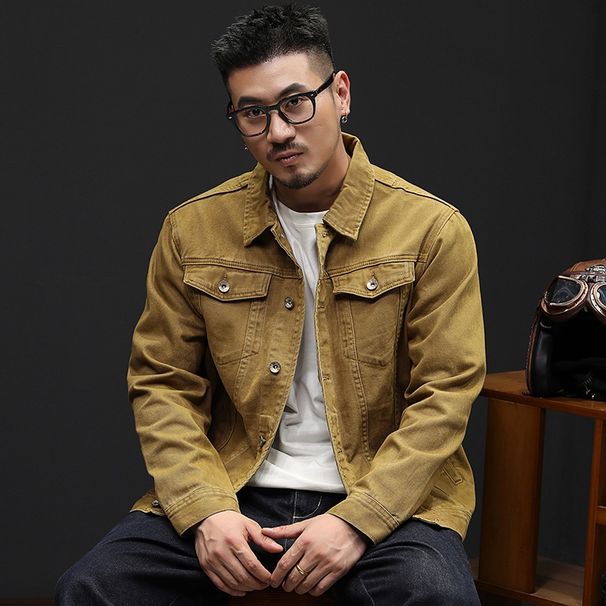 Large Autumn And Winter New Product, Amikaji Style Jacket, Men's Loose Cotton American Denim Jacket_viptrois.com
