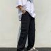 Men's Clothing Cotton White Loose Multi Pocket Functional Style Casual Work Pants_viptrois.com