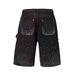 Men's Clothing European And American High Street Diamond-studded Seven-point Shorts With Ink-splashed Dyed Gradient Denim Shorts_viptrois.com