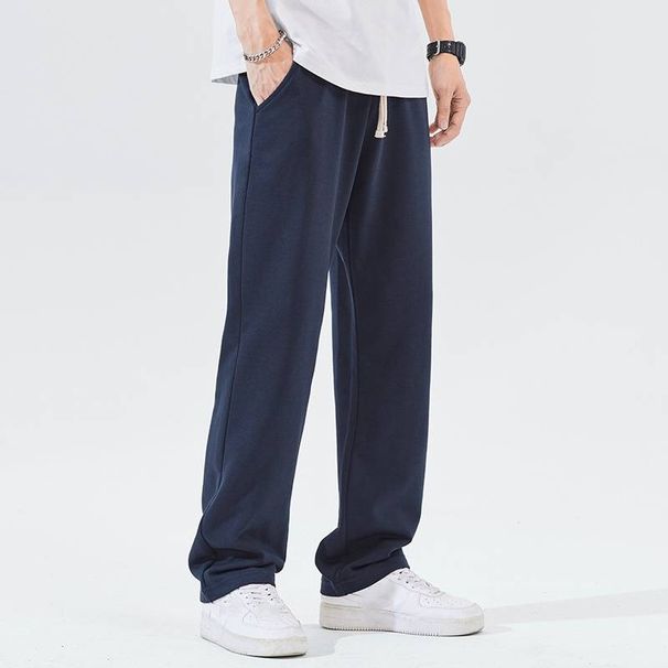 Men's Clothing Gray Sports Pants Men's Spring And Autumn Wide Leg Straight Loose Couple Casual Pants_viptrois.com