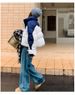 Women's Winter Padded Jacket Short Loose Thickened Coat Fashionable Quilted Puffer Outerwear With Stand Collar And Pockets_viptrois.com
