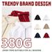 Men's Clothing Heavyweight 380GSM Zip-Up Hoodie - Unisex College Style Casual Jacket With Ribbed Hem (White, Red, Beige, Khaki, Navy, Black)_viptrois.com