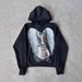 Y2k Streetwear Hoodie - 3d Angel Wing Print Unisex Oversized Pullover (Black, Polyester, Retro Gothic Style)_viptrois.com