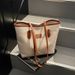 Men's Handbags Simple Contrast High-capacity Commuter Tote Bag With Advanced Texture Vintage Hand Bill Of Lading Shoulder Cloth Bag_viptrois.com