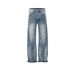 men's clothing women's retro washed distressed trousers for men and women with whiskers ruined hem blue jeans_viptrois.com