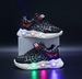 Kids' Light-Up Spiderweb Sneakers - LED Athletic Shoes With Reflective Details For Boys & Girls, Breathable Leather Casual Shoes_viptrois.com