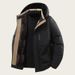 Men's Graphene-Infused Thermal Jacket – Detachable Hood, Slim Fit Corduroy Coat (Lightweight Warmth For Fall/Winter, Black/Red/Khaki)_viptrois.com