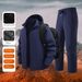 Unisex Softshell Jacket & Pants Set – 5000mm Waterproof, Windproof & Fleece-Lined For Hiking, Skiing & Outdoor Adventures_viptrois.com