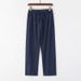 Men's Clothing Cotton And Linen Casual Pants Spring And Autumn Thin Pants Men's Loose Straight Pants Chinese Style Elastic Waist Chinese Trousers_viptrois.com