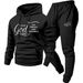 Men's Hooded Sweatshirt And Pants Set Letter Print Two Piece Clothing European And American Style Hot Selling Cross Border Trade_viptrois.com