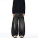 Washed Denim Jeans – Unisex Relaxed Straight-Leg Pants, 85.9% Cotton, Distressed & Whisker Details, Mid-Rise Fit ( Light Blue/Retro Blue/Black Grey)_viptrois.com