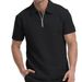 Men's Waffle-Knit Half-Zip Polo Shirt – Stylish & Breathable Summer Top (White/Light Grey/Black/Army Green/Khaki) – S-XXXL_viptrois.com