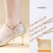 Shoe Accessories on the new pearl diamond shoelaces high heels sandals without heel fall off the heel straps free installation adjustable_viptrois.com